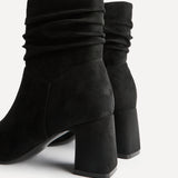 Maven Black Block Heeled Ankle Boots