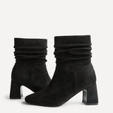 Maven Black Block Heeled Ankle Boots