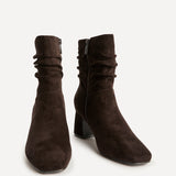 Maven Brown Block Heeled Ankle Boots