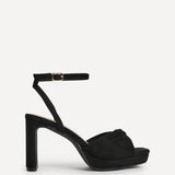 Mavie Black Platform Heeled Sandals