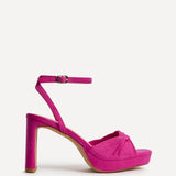 Mavie Fuchsia Platform Heeled Sandals