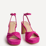 Mavie Fuchsia Platform Heeled Sandals