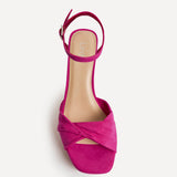 Mavie Fuchsia Platform Heeled Sandals
