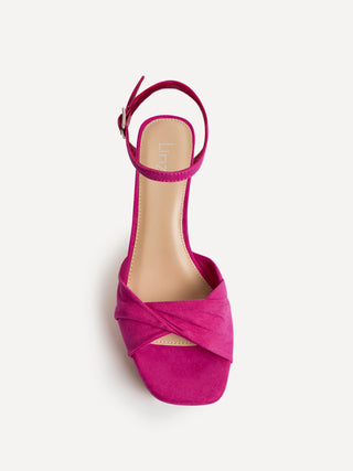 Mavie Fuchsia Platform Heeled Sandals