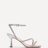 Mayfair Silver Diamante Heeled Sandals