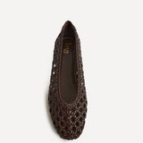 Melina Brown Handwoven Ballet Flats