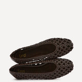 Melina Brown Handwoven Ballet Flats