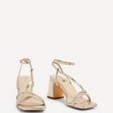 Memphis Gold Strappy Heeled Sandals