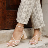 Memphis Nude Strappy Heeled Sandals