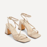 Memphis Nude Strappy Heeled Sandals