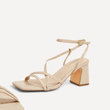 Memphis Nude Strappy Heeled Sandals