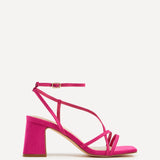 Memphis Pink Strappy Heeled Sandals