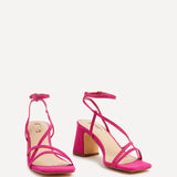 Memphis Pink Strappy Heeled Sandals