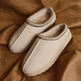 Tammy Beige Faux Suede Slippers