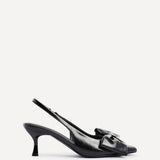 Merlot Black Bow Court Heels