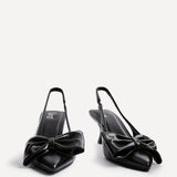 Merlot Black Bow Court Heels