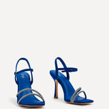 Mesmerize Blue Diamante Heeled Sandals