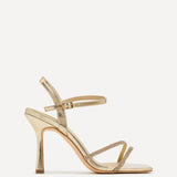 Mesmerize Gold Diamante Heeled Sandals