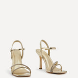 Mesmerize Gold Diamante Heeled Sandals