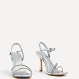 Mesmerize Silver Diamante Heeled Sandals