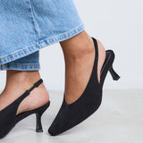 Method Black Square Toe Court Heels