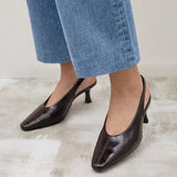 Method Brown Square Toe Court Heels