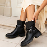 Metro Black Chunky Ankle Boots