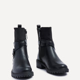 Metro Black Chunky Ankle Boots