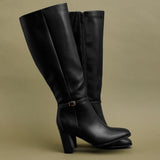Midtown Black Long Heeled Boots