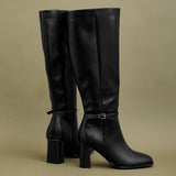 Midtown Black Long Heeled Boots