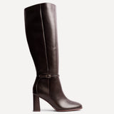 Midtown Brown Long Heeled Boots