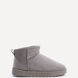Ultra Mini Addy Ash Grey Fur Ankle Boots