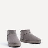 Ultra Mini Addy Ash Grey Fur Ankle Boots