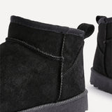 Ultra Mini Addy Black Fur Ankle Boots