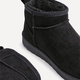 Ultra Mini Addy Black Fur Ankle Boots