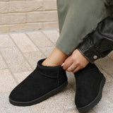Ultra Mini Addy Black Fur Ankle Boots