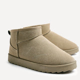 Ultra Mini Addy Khaki Fur Ankle Boots
