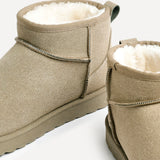 Ultra Mini Addy Khaki Fur Ankle Boots