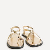 Mist Gold Toe Ring Flat Sandals