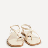 Mist Ivory Toe Ring Flat Sandals