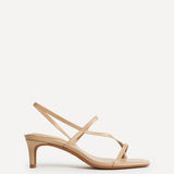Mode Mocha Faux Leather Heeled Sandals
