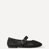 Monaco Black Mesh Mary Jane Pumps