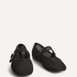 Monaco Black Mesh Mary Jane Pumps