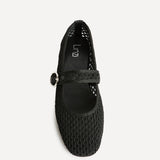 Monaco Black Mesh Mary Jane Pumps