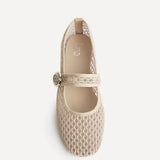 Monaco Mocha Mesh Mary Jane Pumps