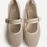 Monaco Mocha Mesh Mary Jane Pumps