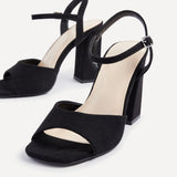 Monroe Wide Fit Black Block Heels