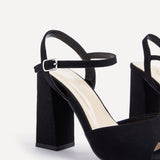 Monroe Wide Fit Black Block Heels