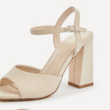 Monroe Wide Fit Nude Block Heels