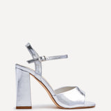 Monroe Wide Fit Silver Block Heels
